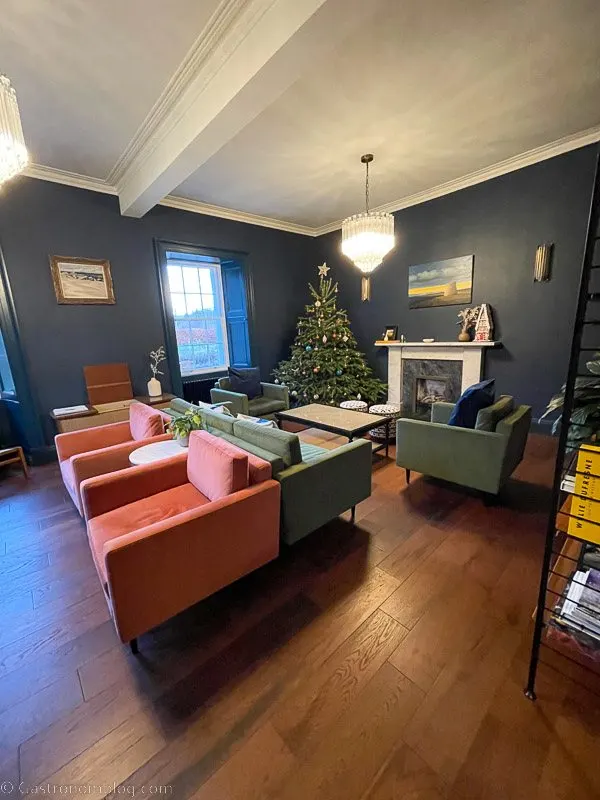 blue painted drawing room at Killiecrankie House