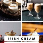 collage of Irish Cream Cocktail recipes