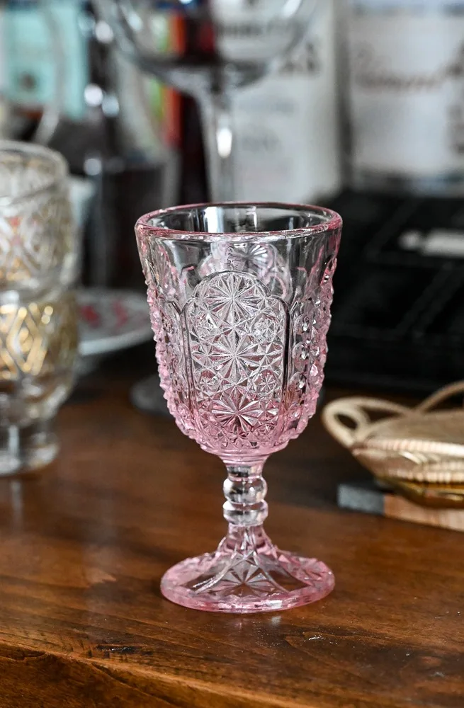 light pink glass - part of our vintage glassware collection