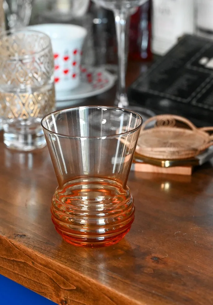 amber glass tumbler - part of our vintage glassware collection