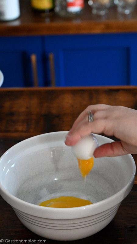 Egg being cracked into bowl