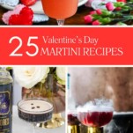 collage of Valentine's Day Martini Recipes
