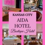collage of pictures from Aida Hotel Kansas City