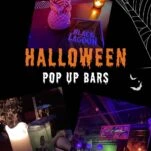Halloween decor at Nite Owl during the Black Lagoon Halloween Pop-Up event in Omaha. This post is all about Halloween Pop-Up Bars in Omaha.