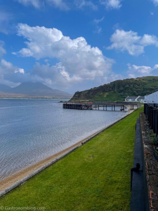 view of pier at Bunnahabhain Distillery