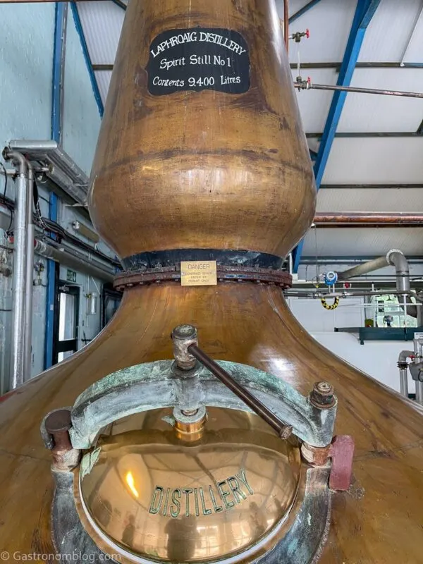 copper still at Laphroaig Distillery